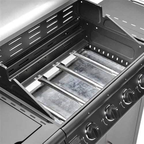 CosmoGrill Pro Deluxe 5 Gas Burner 4+1 Barbecue Grill, Stainless-Steel Warming Rack, Side-Burner, Built-in Temperature Gauge for Home Garden Party Outdoor Cooking (93411)