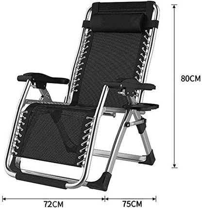 - DQCHAIR Outdoor Reclining Zero Gravity Chair with Cup Holder | Extra Wide Adjustable Lounger Chair -