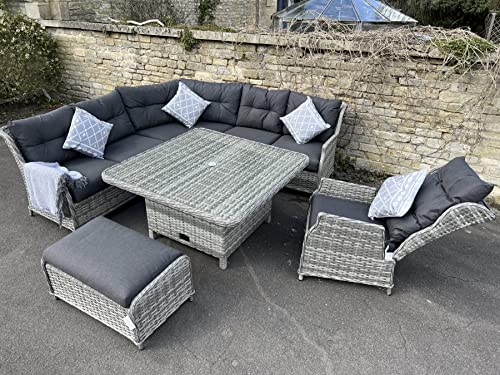 chelsea home and leisure ltd Rattan Garden Furniture Corner Sofa Set Premium Edition