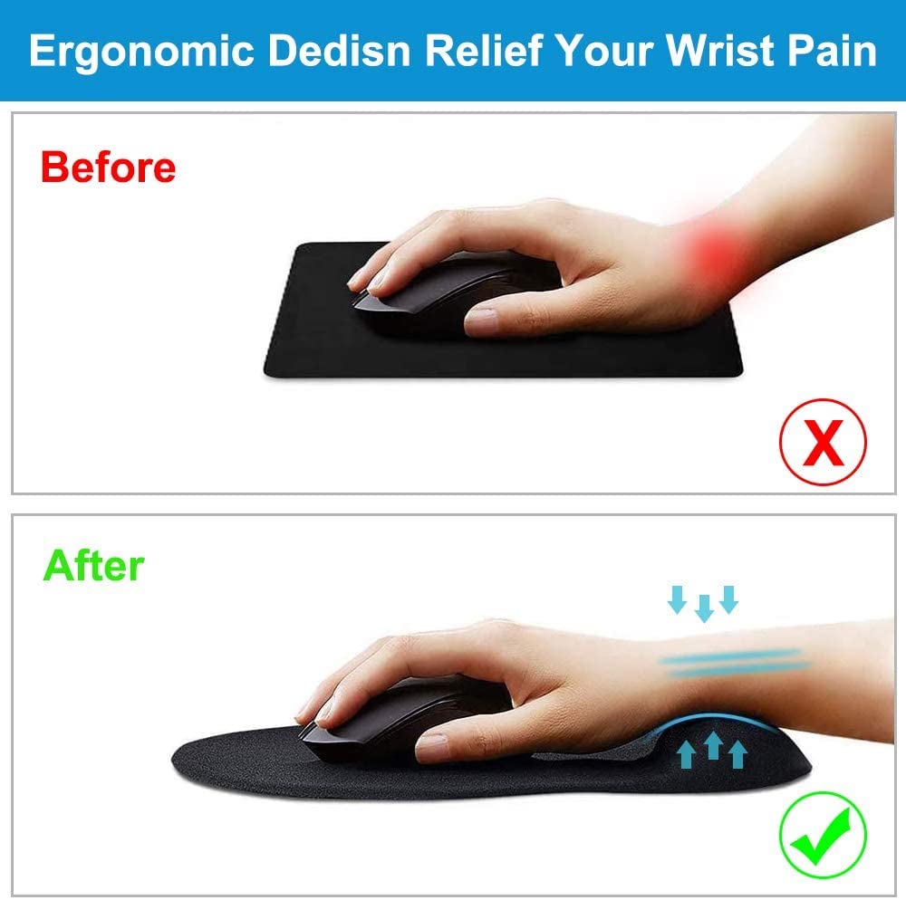 - Kigos Mouse Pad Wrist Rest | Large Keyboard Wrist Rest Support & Mouse Pad Set -