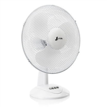 12" Inch Portable Desk Fan Lightweight 90°Oscillation 3 Speed Control 40 Watt Quiet Operation Wide-Angled Airflow Adjustable Tilt Head Table Fan Ideal for Bedroom and Office (12'' Desk Fan, White)