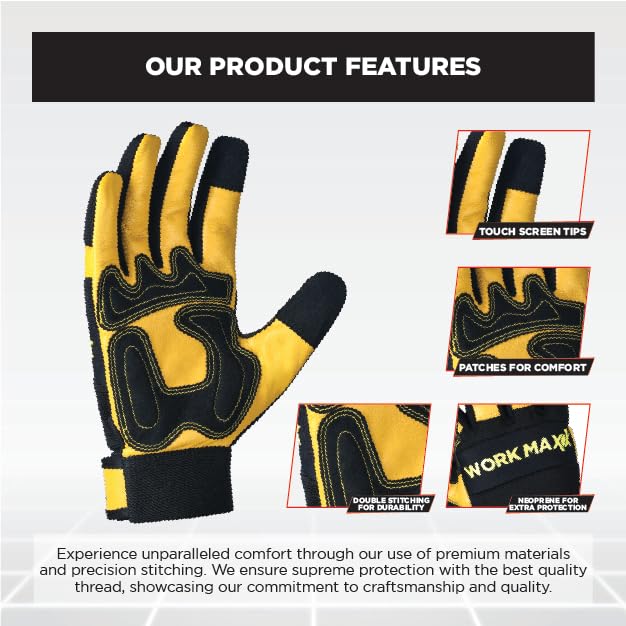 -  WORKMAXX Gardening Working Gloves Garden Thorn Proof Flexible Heavy Duty