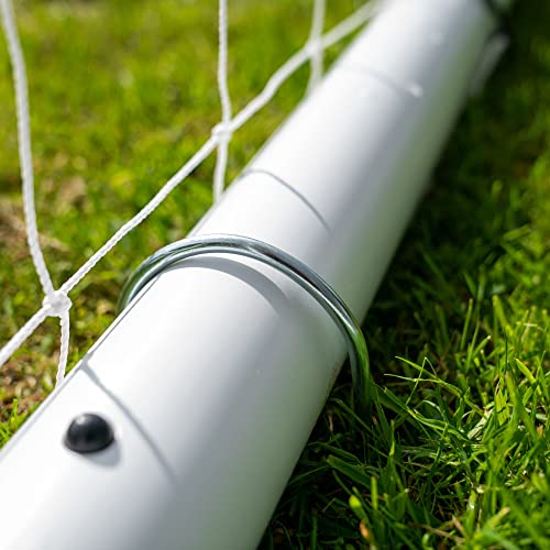 Amazon Exclusive Football Flick Goal - All weather - 70mm Extra thick uPVC - football goal for gardens, Integrated locking system (6x4, 8x4, 8x6, 12x6),White