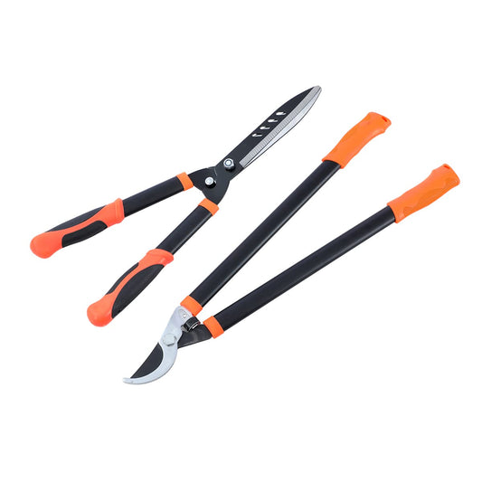 - LINZI Garden Loppers Shears Set 2 PCs | Bypass Loppers 25 Inch | Hedge Shears 21 Inch -