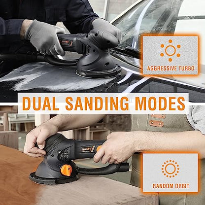 - MAXXT Orbital Sander 150mm(6 inch) | Electric Sander 5.0mm | 6 Variable Speed Palm Sander 4500-6200 RPM -