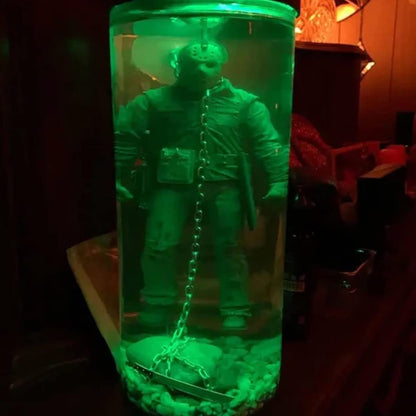AAOCLO Horror Movie Collector Figure Water Lamp Part 6 Lives Final Display, Unique Decor Light Table Lamp Home Decor,Resin Water Lamp Night Lamp Table Lamp Movie Souvenir