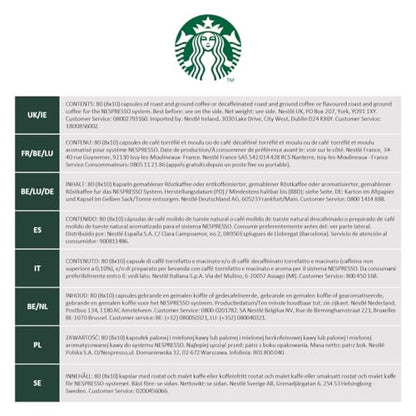 - STARBUCKS | House Blend by Nespresso | Medium Roast | Coffee Capsules 8 x 10 (80 Capsules) -