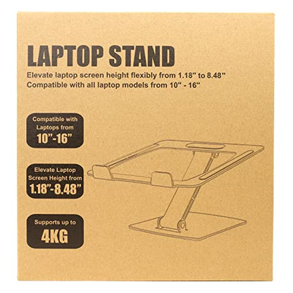 - Glangeh Laptop Stand | Adjustable Height, Ergonomic Portable Laptop Riser Holder -
