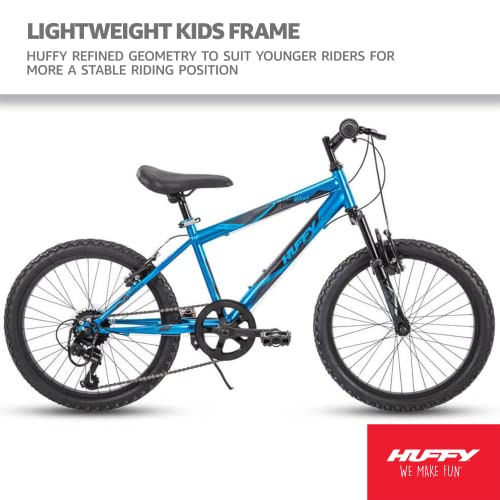 - Huffy Stone Mountain Bike | 20 Inch Wheel | 6 Speed | Metallic Blue 6-9yrs -