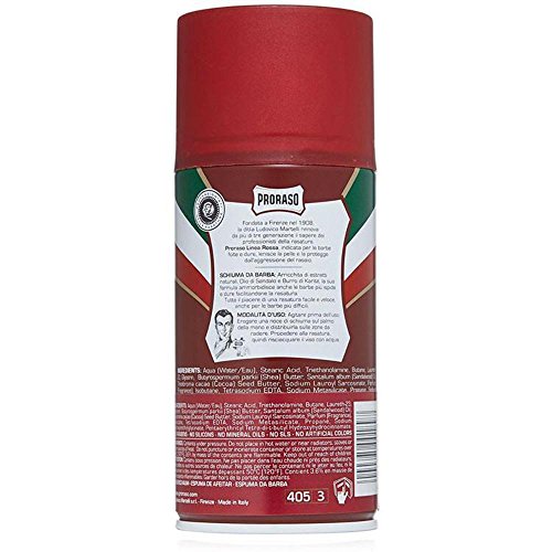 - Proraso Red Nourish Shaving Foam | 300 ml -