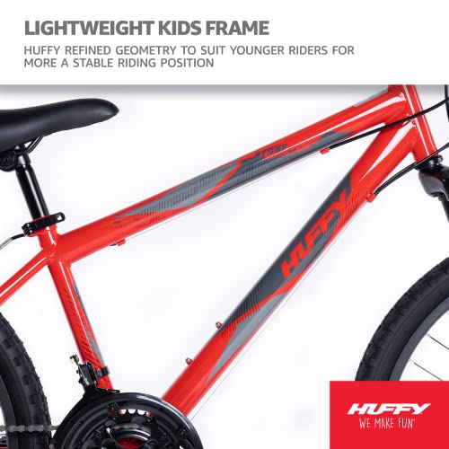 - Huffy Stone Mountain Kids | 24 Inch Wheel | 21 Speed | Hardtail Red Mountain Bike -