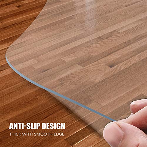 - Kuyal Clear Chair Mat for Hard Floors | 90x120cm (3'x4') | Transparent Floor Mat -