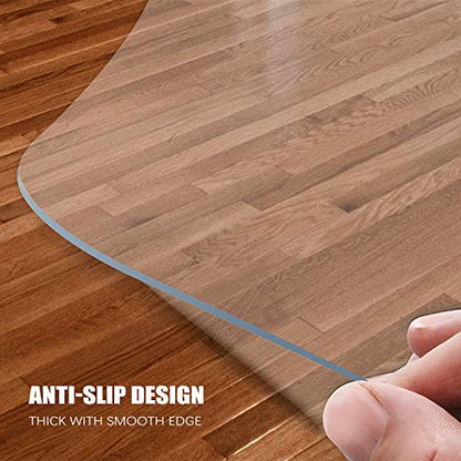 - Kuyal Clear Chair Mat for Hard Floors | 90x120cm (3'x4') | Transparent Floor Mat -