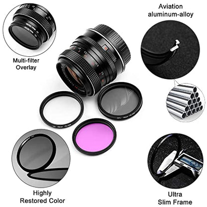 - Fotover CFU-58 58mm Universal UV CPL FLD Filter Set -
