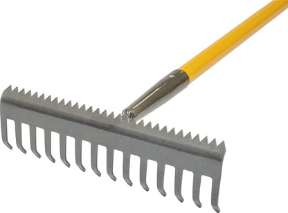 - Roughneck | Sharp-Edge Soil Rake 350x1500mm | Black-Yellow -