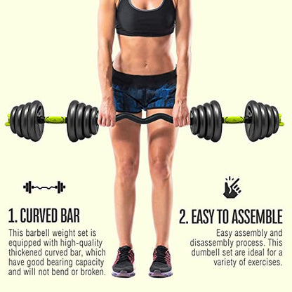 - Strongway® Adjustable 6 in 1 Dumbbell | Straight and Curl | Barbell | Kettlebell Push Up Set -