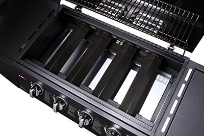 CosmoGrill Original 5 Gas Burner 4+1 Garden Grill, Steel Warming Rack, Side-Burner, Storage & Built-in Temperature Gauge for Home Garden Party Outdoor Cooking