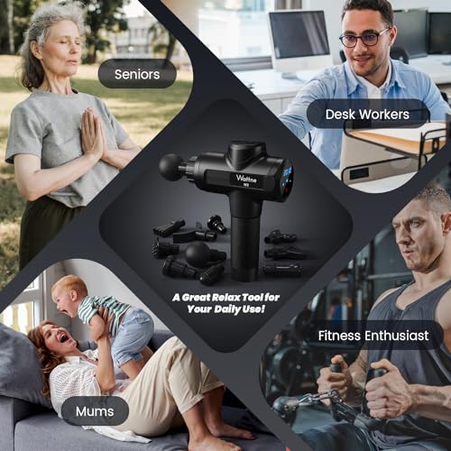 - Muscle Massage Gun Deep Tissue Percussion Massager | Portable Handheld Sport Massager -