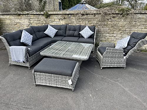 chelsea home and leisure ltd Rattan Garden Furniture Corner Sofa Set Premium Edition