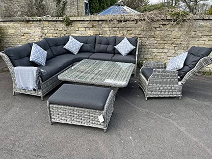 chelsea home and leisure ltd Rattan Garden Furniture Corner Sofa Set Premium Edition