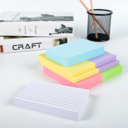 - Index Cards | Colored Study Cards | 600PCS Flash Cards | 6 Neon Colors 3x5 -
