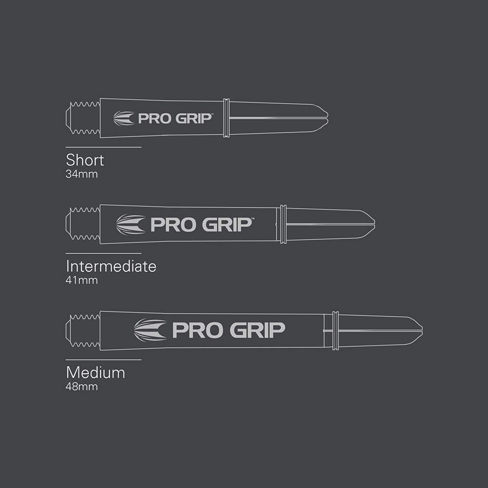 - TARGET Darts | 3 x Sets of Black Pro Grip Shaft Short | 9 in Total -