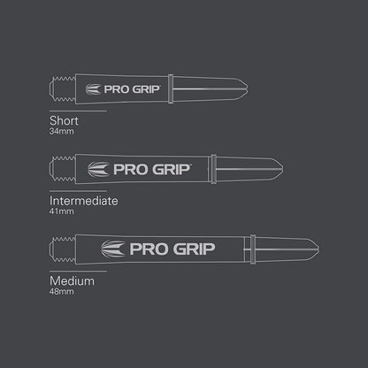- TARGET Darts | 3 x Sets of Black Pro Grip Shaft Short | 9 in Total -