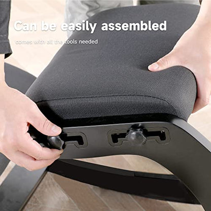- MallVitally Adjustable Kneeling Chair | Wooden Ergonomic Rocking Chair -