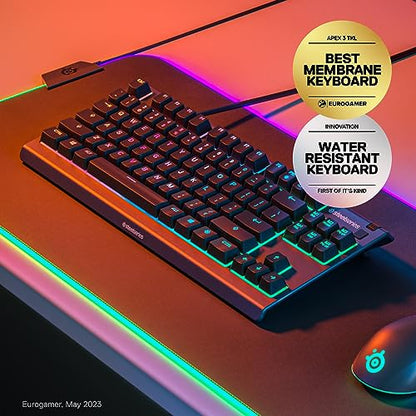 - SteelSeries Apex 3 TKL | RGB Gaming Keyboard | Tenkeyless Compact Esports Form -