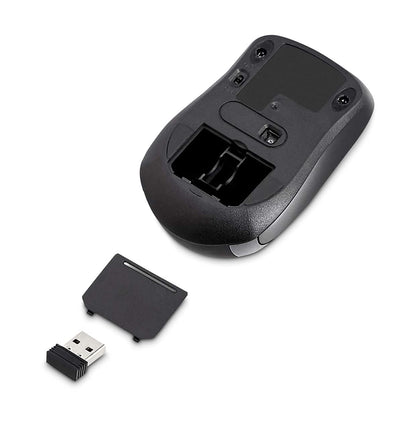 Amazon Basics Wireless Mouse for Laptop, 2.4GHz with USB Nano Receiver – Black