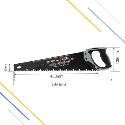 AIRAJ 450mm Pro Hand Saw, Pruning Saw with Chip-Removing Design, Perfect for Sawing, Pruning, Trimming Gardening and Cutting Wood Fast Cutting Saw