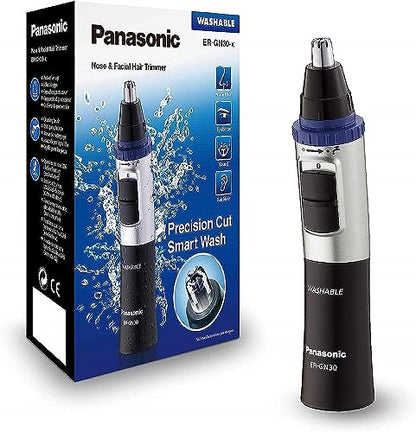 - Panasonic ER-GN30 | Wet & Dry Electric Facial Hair Ear and Nose Hair Trimmer -