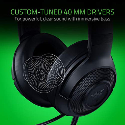 - Razer Kraken X Ultralight Gaming Headset | Lightweight Aluminum Frame | For PC, PS4, PS5, Switch, Xbox One, Xbox Series X|S, Mobile | Black -