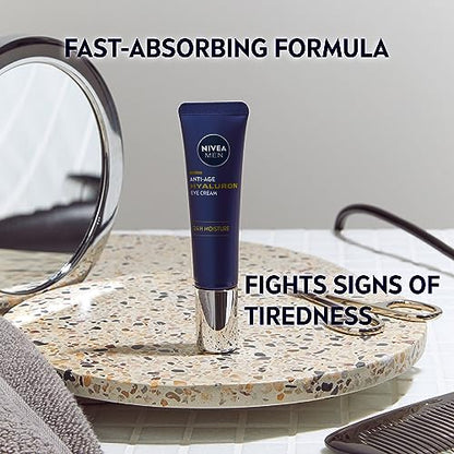 - NIVEA MEN Anti-Age Hyaluron Eye Cream | (15ml) | Men's Eye Cream with Hyaluronic Acid -