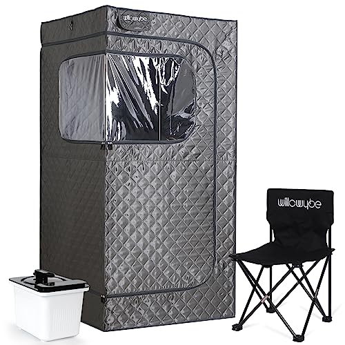 - WILLOWYBE Portable Steam Sauna with Bluetooth Control, 4L KingPower Steamer, Home Spar