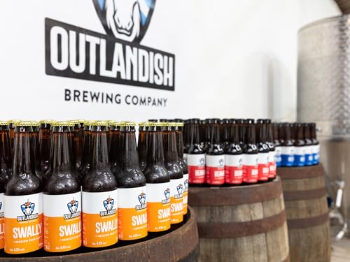 - Outlandish Brewing Company's Mixed Case of Craft Ales  | 12 x 330ml Bottles | 5.9% ABV -