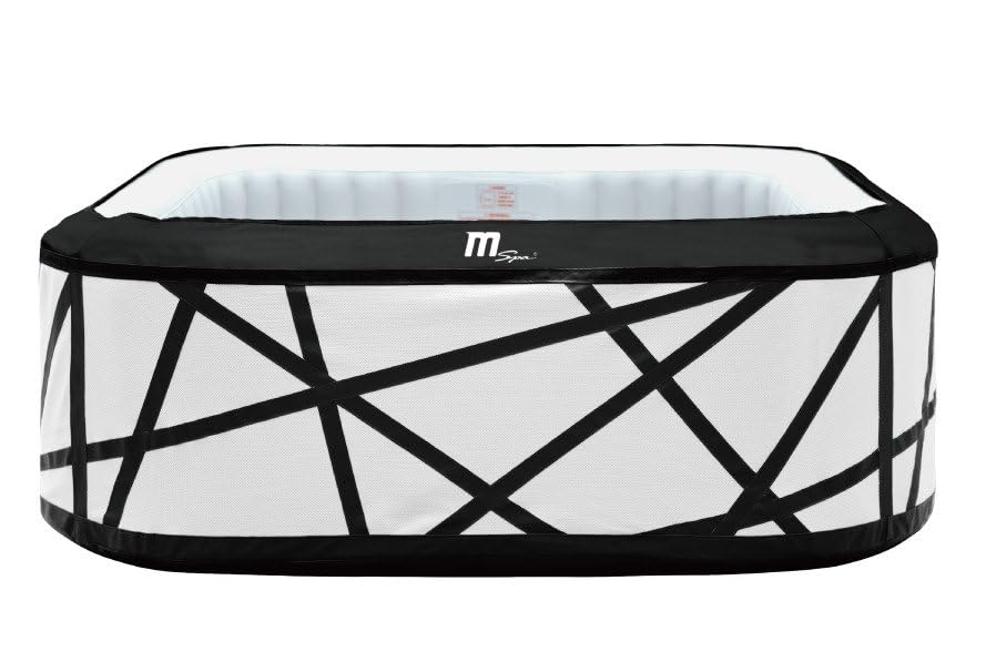 - MSpa Inflatable Hot Tub | Luxury Soho Premium Series | Bubble Portable | 6 Person Square Spa -