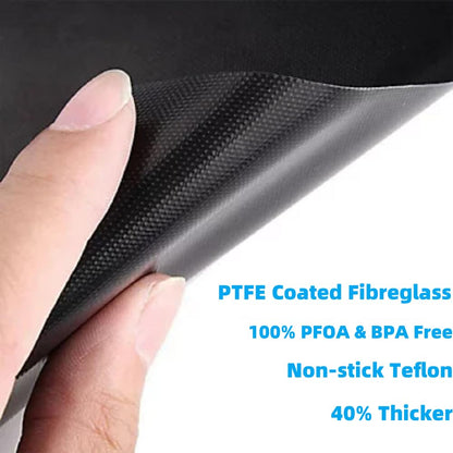 6 X Heavy Duty Oven Liner, Teflon Non-Stick Baking Mats, Washable Grill Mats for Ovens, Electric and Charcoal Grills, 34 x 24cm