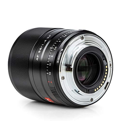 - VILTROX AF 56mm f1.4 XF Prime Portrait Lens for Fuji X Mount Cameras X-E4 X-H1 X-S10 X-T4 X-Pro3 X-T200(STM, Auto Focus, APS-C), Black -