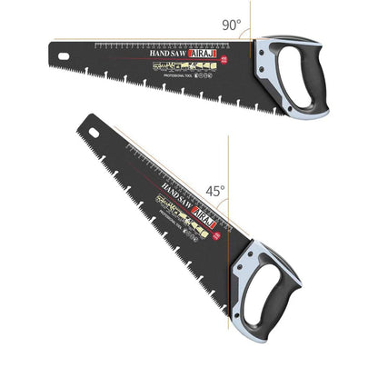 AIRAJ 450mm Pro Hand Saw, Pruning Saw with Chip-Removing Design, Perfect for Sawing, Pruning, Trimming Gardening and Cutting Wood Fast Cutting Saw