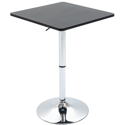 - HOMCOM Modern Height Adjustable Counter Bar Table | 360° Swivel Tabletop | Electroplating Metal Base -