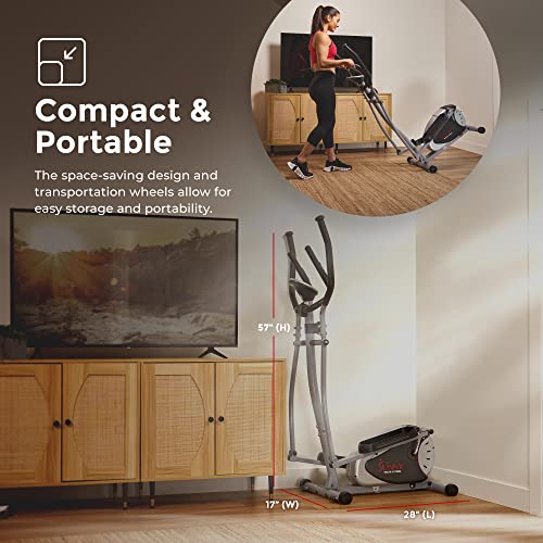 - Sunny Health & Fitness Legacy Stepping Elliptical Machine | Total Body Cross Trainer -