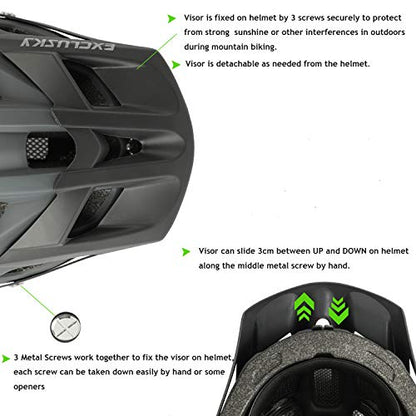 - Exclusky Mountain Bike Helmet | MTB Helmet Adult Lightweight Breathable -