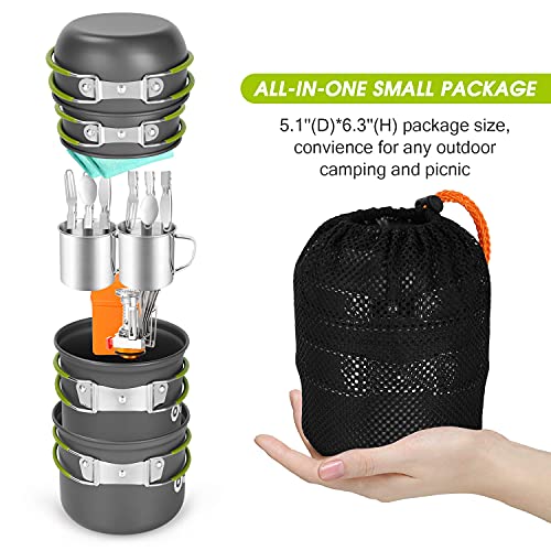 - Odoland Multi-PCS Camping Pan Set -