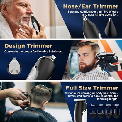 - Vexloria Beard Trimmer Men, Hair Clippers Men, All-in-One Men's Grooming Kit -
