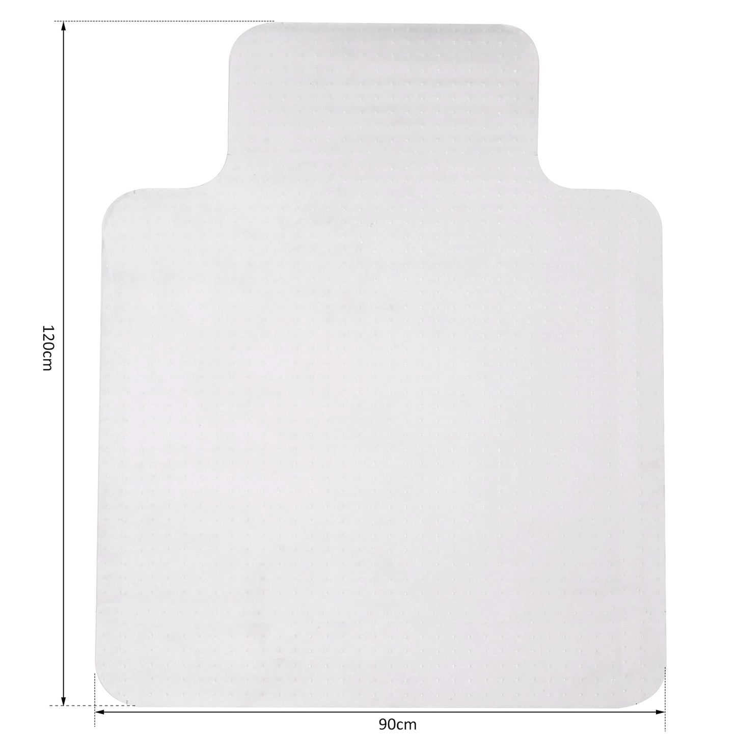 - HOMCOM Office Carpet Protector Chair Mat Clear Spike Non Slip Studs Frosted Lipped -