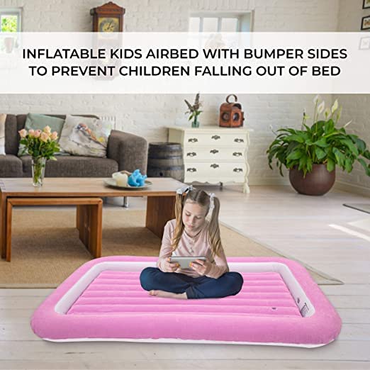- Trendi | Kids Airbed | With Bumper | Kids Camping Bed | Electric Air Pump -