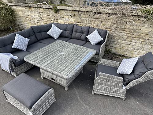 chelsea home and leisure ltd Rattan Garden Furniture Corner Sofa Set Premium Edition
