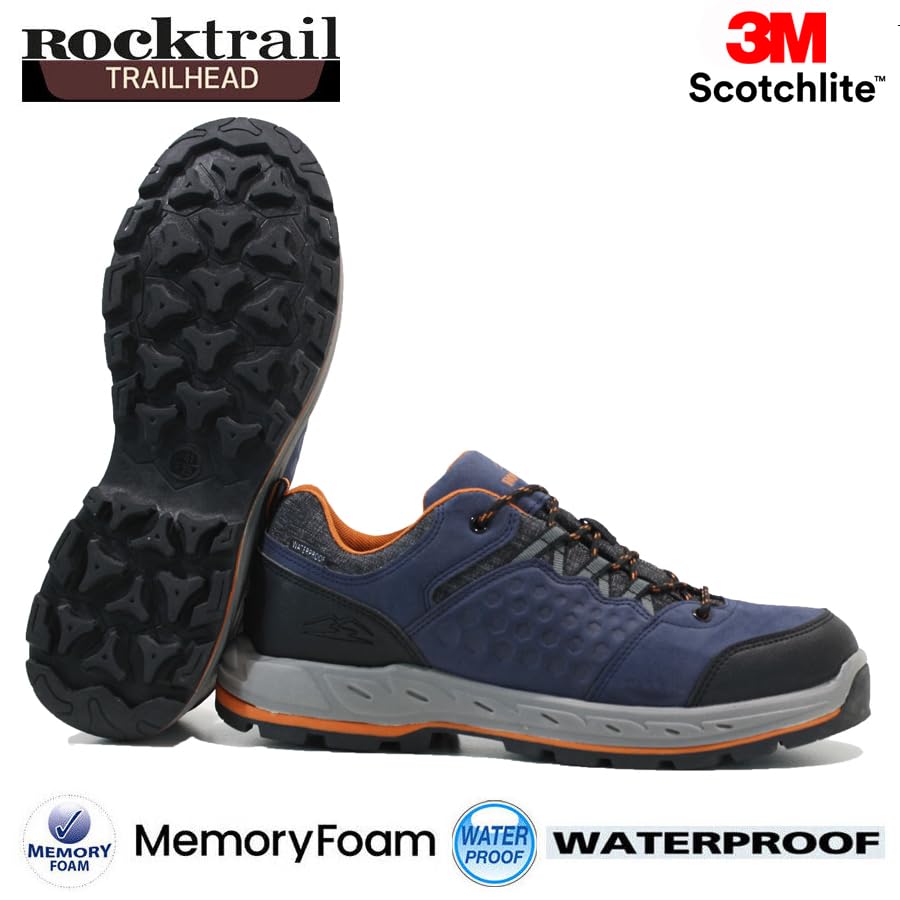 - Mens Waterproof Hiking Trainers | Memory Foam | Sturdy Grip -