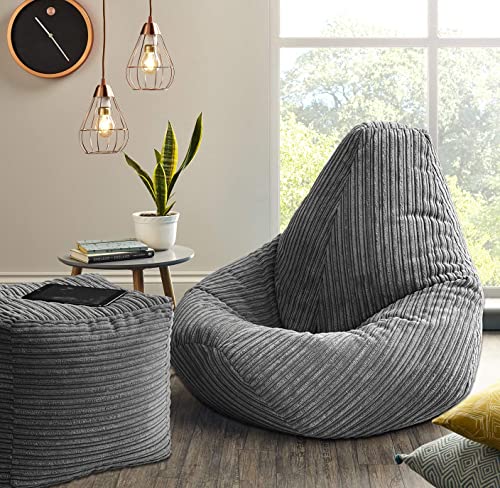 - Jumbo Cord Beanbag Chair | Large Bean Bags in Plush High back Beanbags -